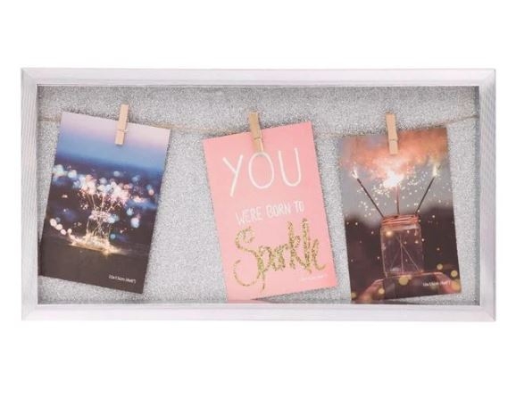 Rama foto argintie - 3 poze (42x22cm) Rama foto argintie - 3 poze (42x22cm)