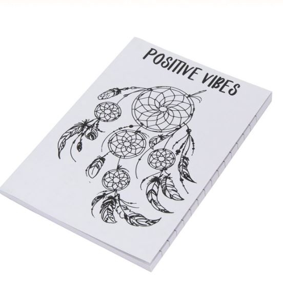 Carnetel A6, alb - Positive vibes Carnetel A6, alb - Positive vibes