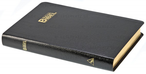 Biblia in limba germana - editia Neue Luther Bibel, piele ecologica, neagra, mare, index
