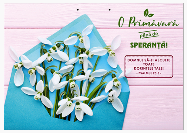 Poster cu verset A4 - "Domnul să-ţi asculte toate dorinţele tale!" Psalmul 20:5 [50]