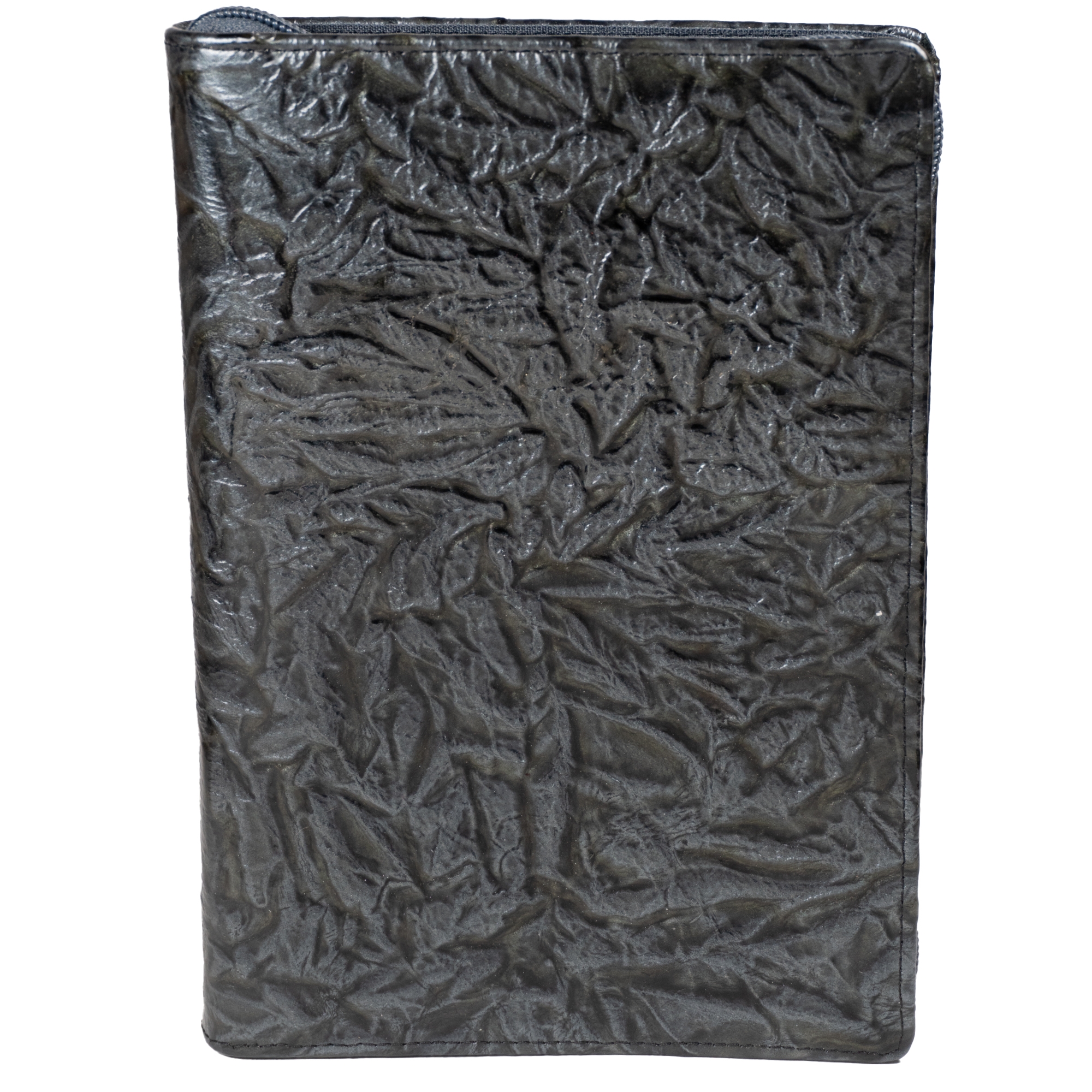 Biblia marime medie, gri texturat, piele, fermoar, margini aurii, index, cuv. lui Isus cu rosu [MAR 057 PFI]