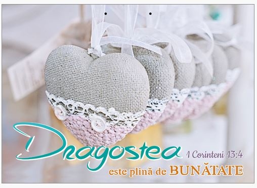 Poster cu verset A4 -Verset:  "Dragostea este plină de bunătate." 1 Corinteni 13:4   [108]