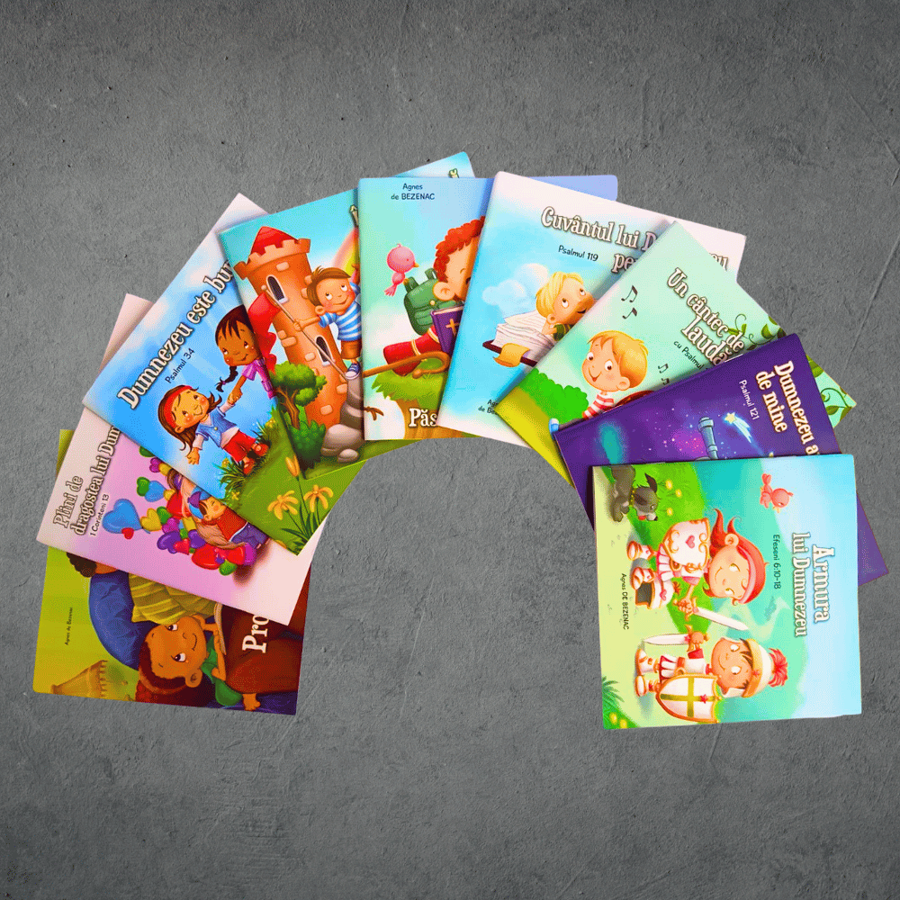 Set 9 carti pentru copii - Capitole Biblice in imagini pentru copii