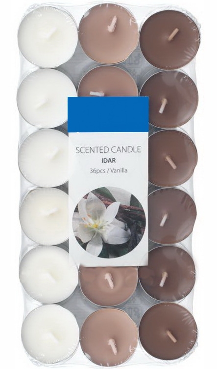 Set 36 Lumanarí  VANILIE  - (58X20mm)