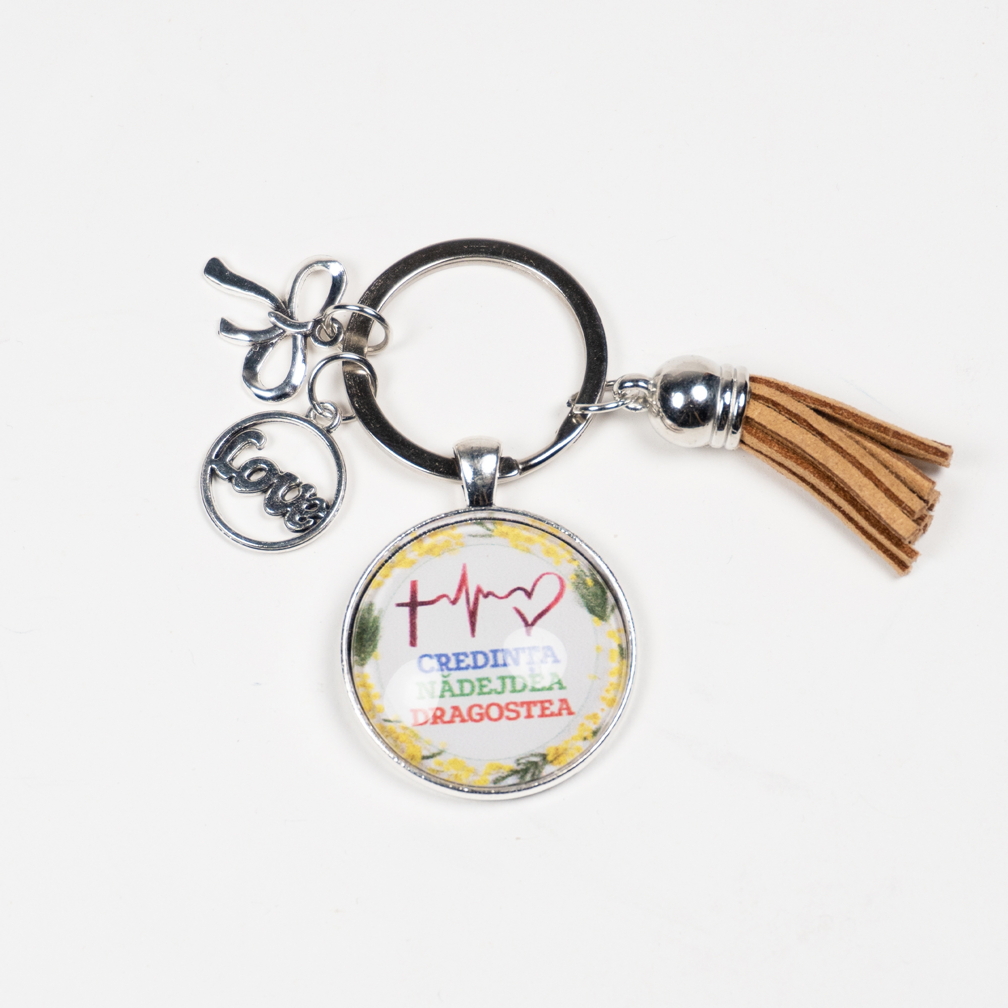 Breloc cu mesaj crestin - Credința, Nădejdea, Dragostea. Breloc cu mesaj crestin - Credința, Nădejdea, Dragostea.