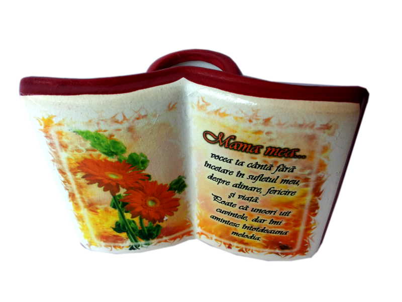 Suport pentru pixuri in forma de carte - Mama mea Suport pentru pixuri in forma de carte - Mama mea