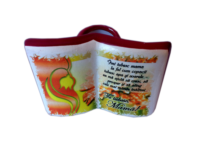 Suport pentru pixuri in forma de carte - Imi iubesc mama! Suport pentru pixuri in forma de carte - Imi iubesc mama!