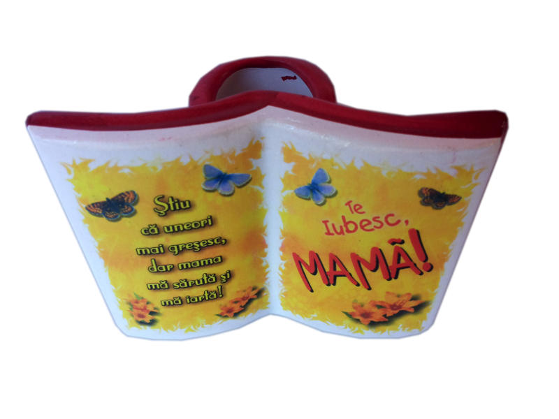 Suport pentru pixuri in forma de carte - Te iubesc, mama! Suport pentru pixuri in forma de carte - Te iubesc, mama!