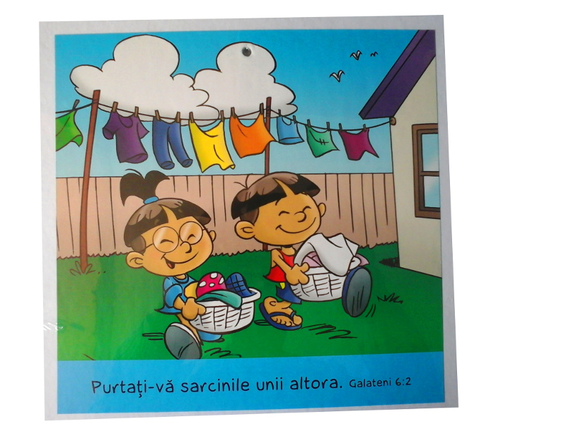 Tablou pentru copii -Purtati-va sarcinile unii altora. Tablou pentru copii -Purtati-va sarcinile unii altora.