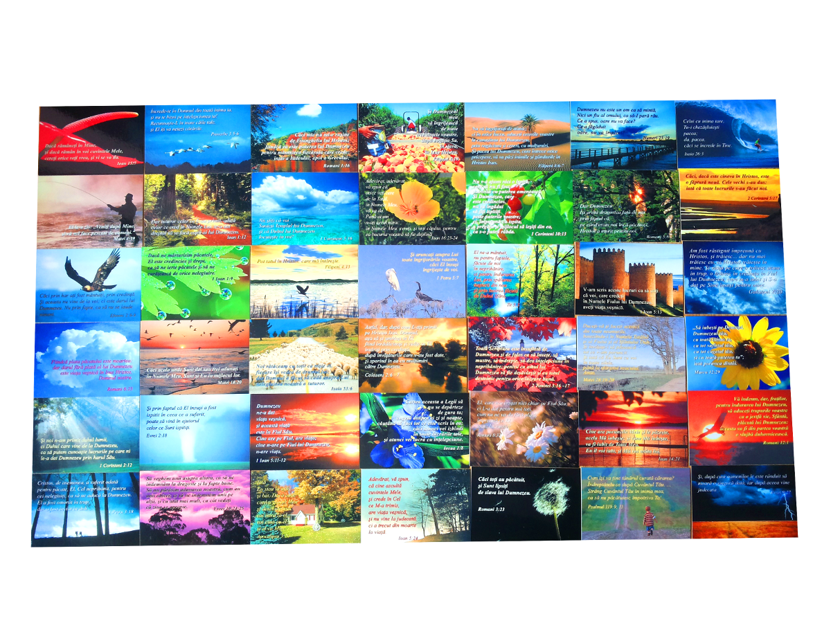 Set 44 carduri cu versete biblice Set 44 carduri cu versete biblice