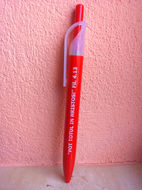 Pix cu mesaj crestin - Pot totul in Hristos - rosu