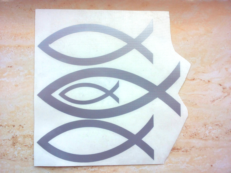 Autocolant - Set 4 semne peste - gri Autocolant - Set 4 semne peste - gri