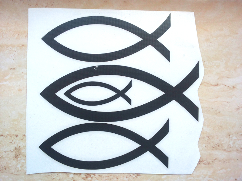 Autocolant - Set 4 semne peste - negru Autocolant - Set 4 semne peste - negru