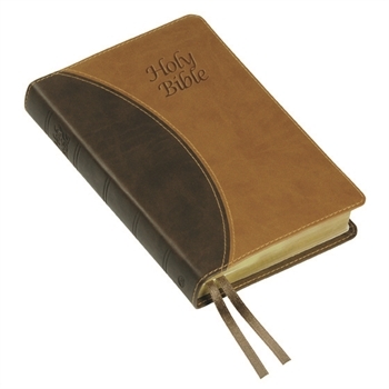 Bible - Biblia in limba engleza, marime medie, coperta de piele, bicolor marou