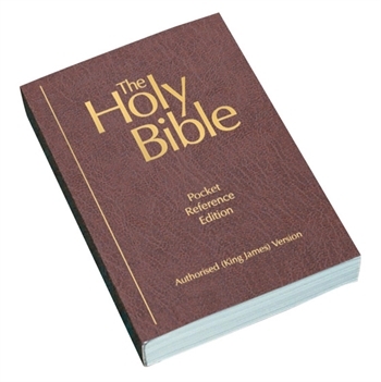 Pocket Bible - Biblia in limba engleza, marime foarte mica, coperta flexibila, visiniu
