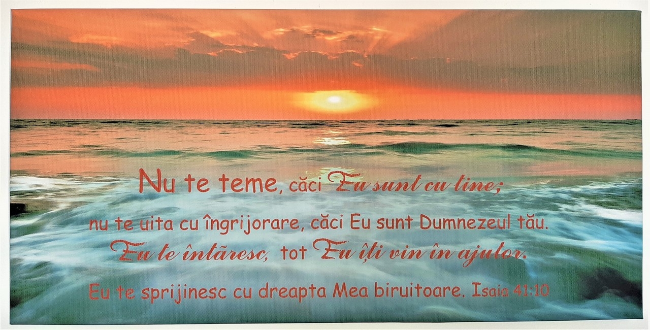 Tablou canvas - Nu te teme, caci Eu sunt cu tine (25x50 cm) Tablou canvas - Nu te teme, caci Eu sunt cu tine (25x50 cm)