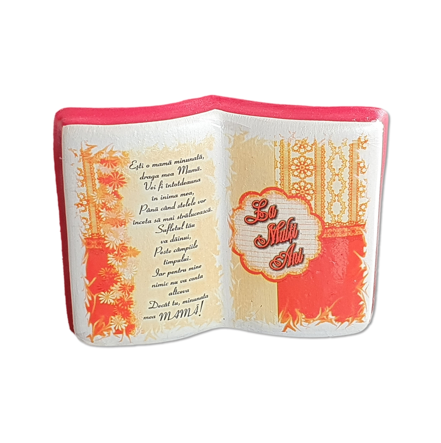 Suport creioane -  Mama la multi ani 10x7.5x7 cm Suport creioane -  Mama la multi ani 10x7.5x7 cm