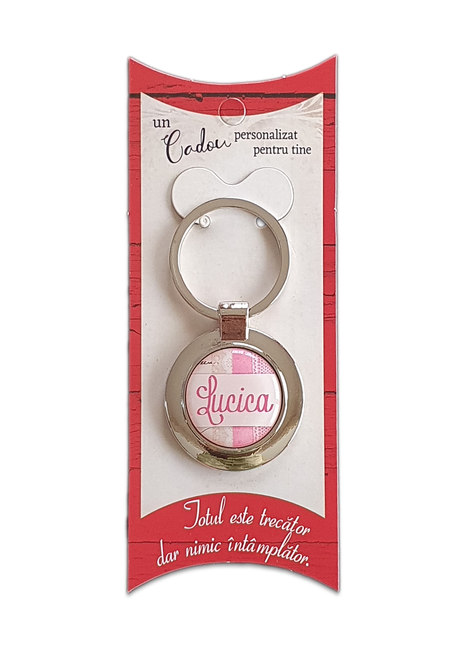 Breloc rotund cu nume - Lucica Breloc rotund cu nume - Lucica