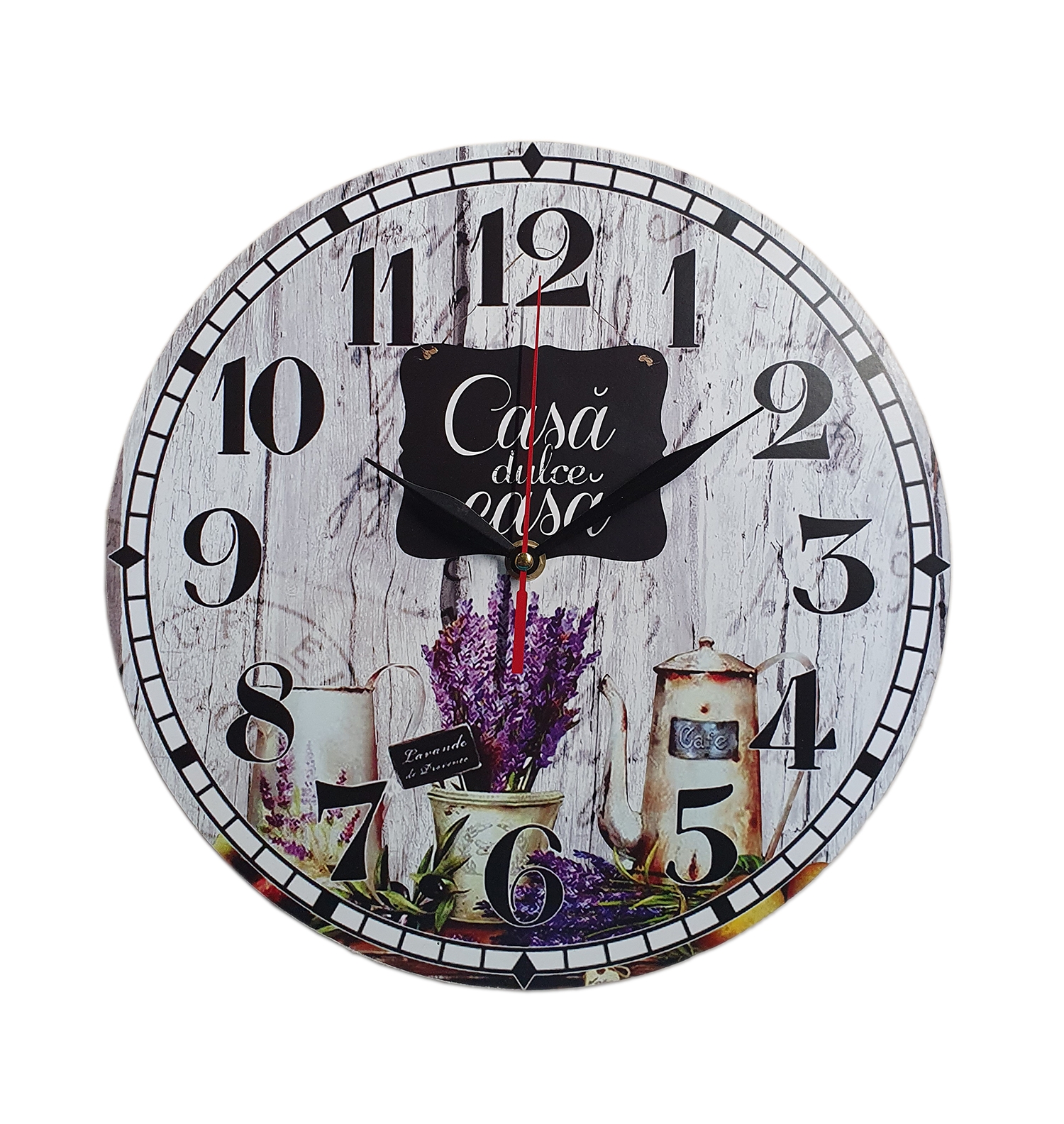 Ceas rotund perete "Casa dulce casa" - 28 x 28 cm Ceas rotund perete "Casa dulce casa" - 28 x 28 cm