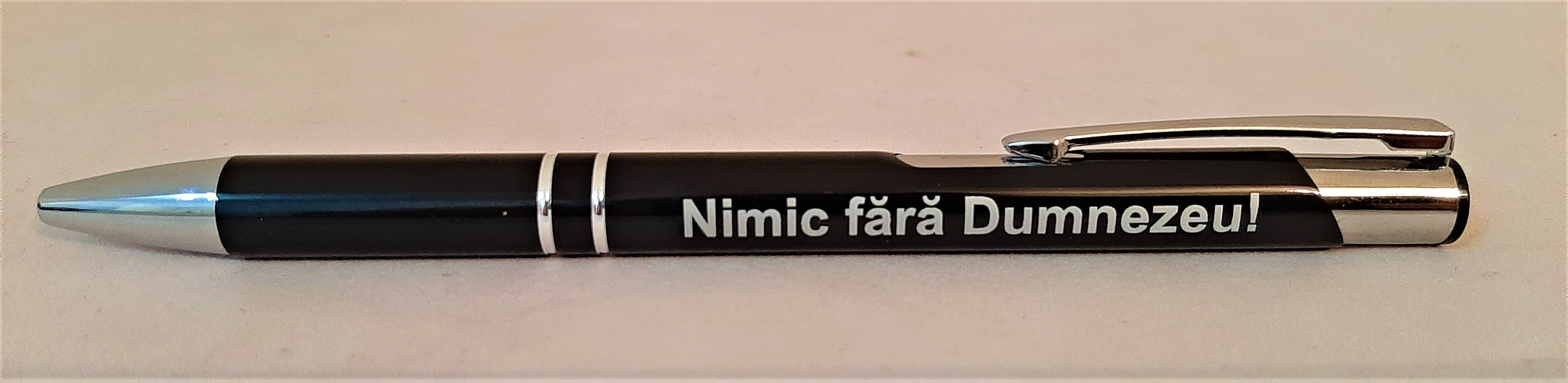 Pix metalic - Nimic fara Dumnezeu! (negru) Pix metalic - Nimic fara Dumnezeu! (negru)