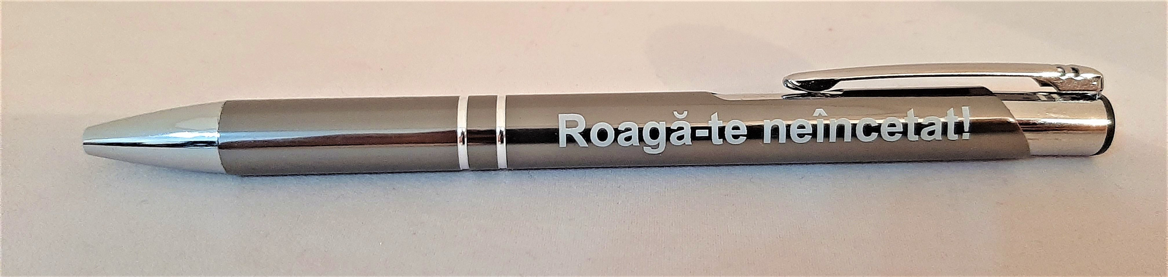 Pix metalic - Roaga-te neincetat! (argintiu) Pix metalic - Roaga-te neincetat! (argintiu)