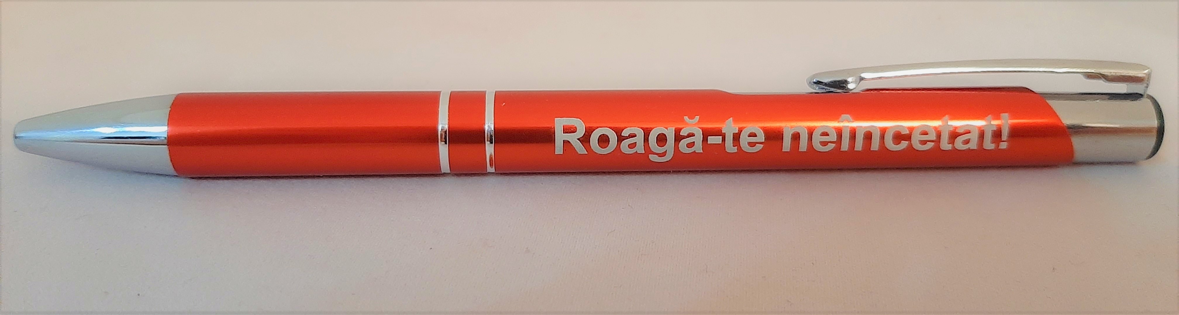 Pix metalic - Roaga-te neincetat! (portocaliu) Pix metalic - Roaga-te neincetat! (portocaliu)