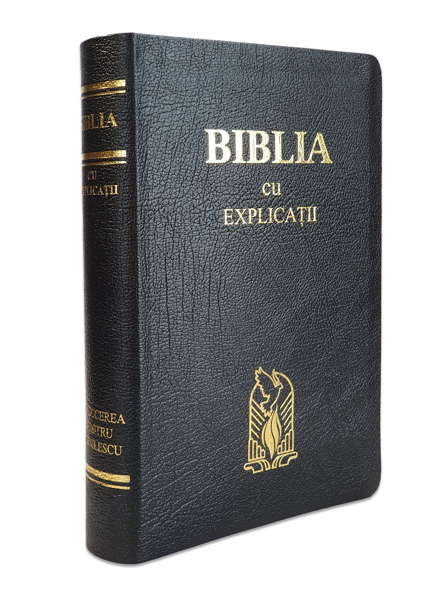Biblia de lux, cu explicatii, concordanta, piele, neagra, margini aurite [CO 77 T]