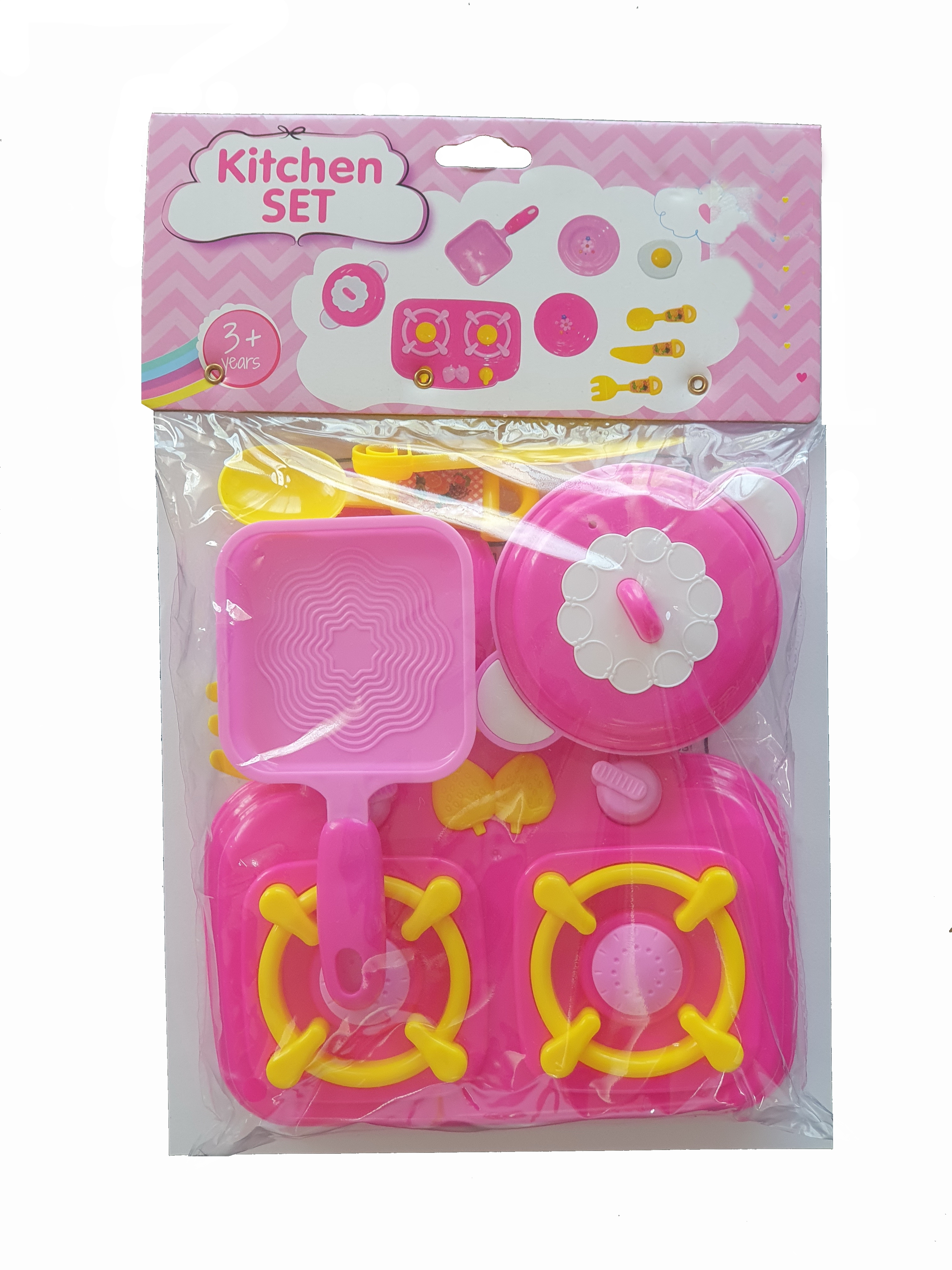 Set ustensile de bucatarie roz - Jucarii pentru copii (3+)