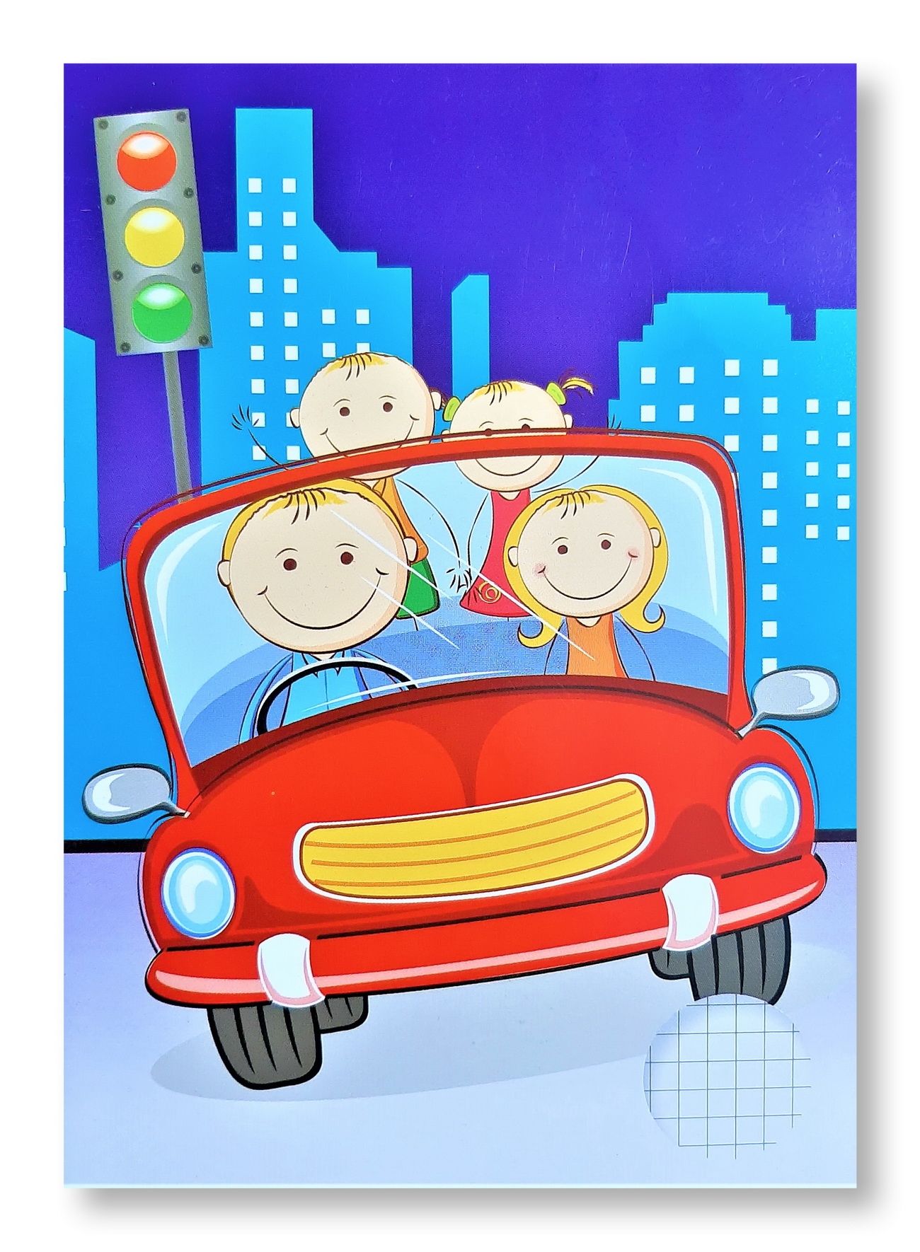 Caiet matematica, A5, 40 file - Copii in masina, Model 2 Caiet matematica, A5, 40 file - Copii in masina, Model 2