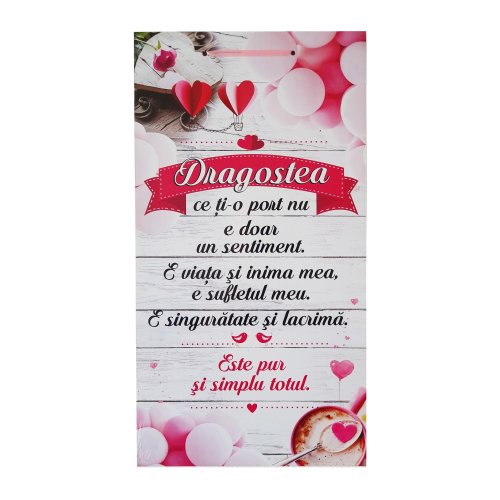 Tablou motivational ( 27x50 cm ) - Dragostea ce ti-o port