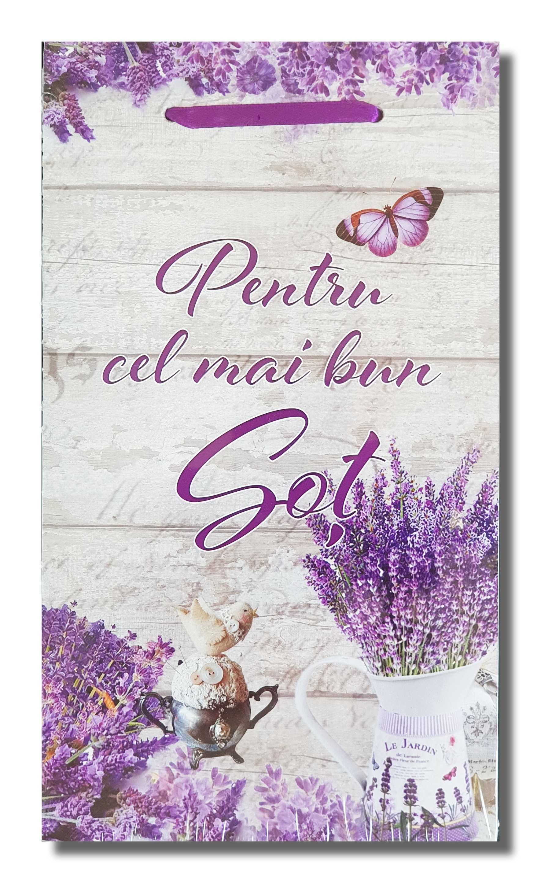 Tablou motivational, lavanda - Pentru cel mai bun sot (14.5x25.5cm)