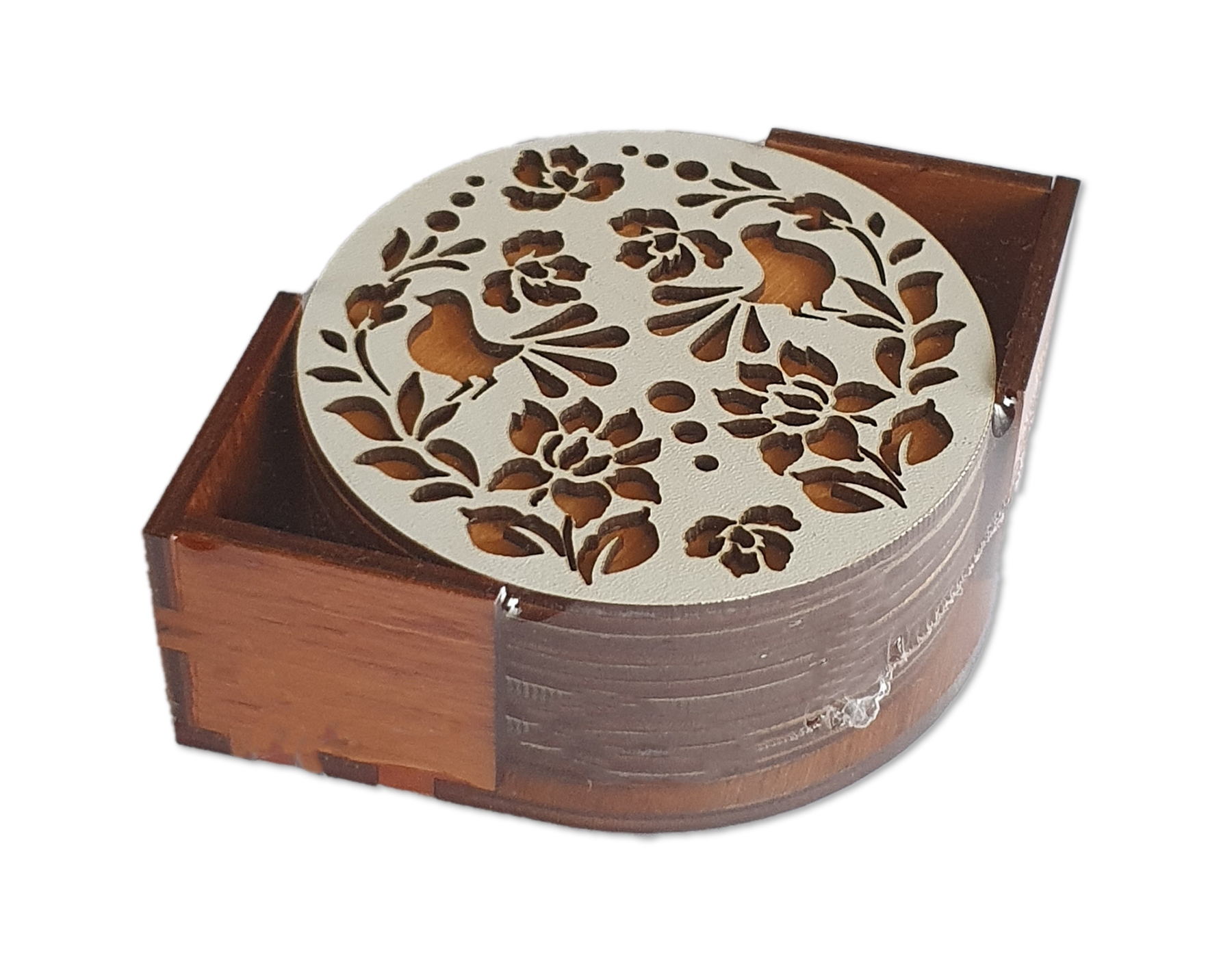 Set suport pahare - Pasari si flori Set suport pahare - Pasari si flori