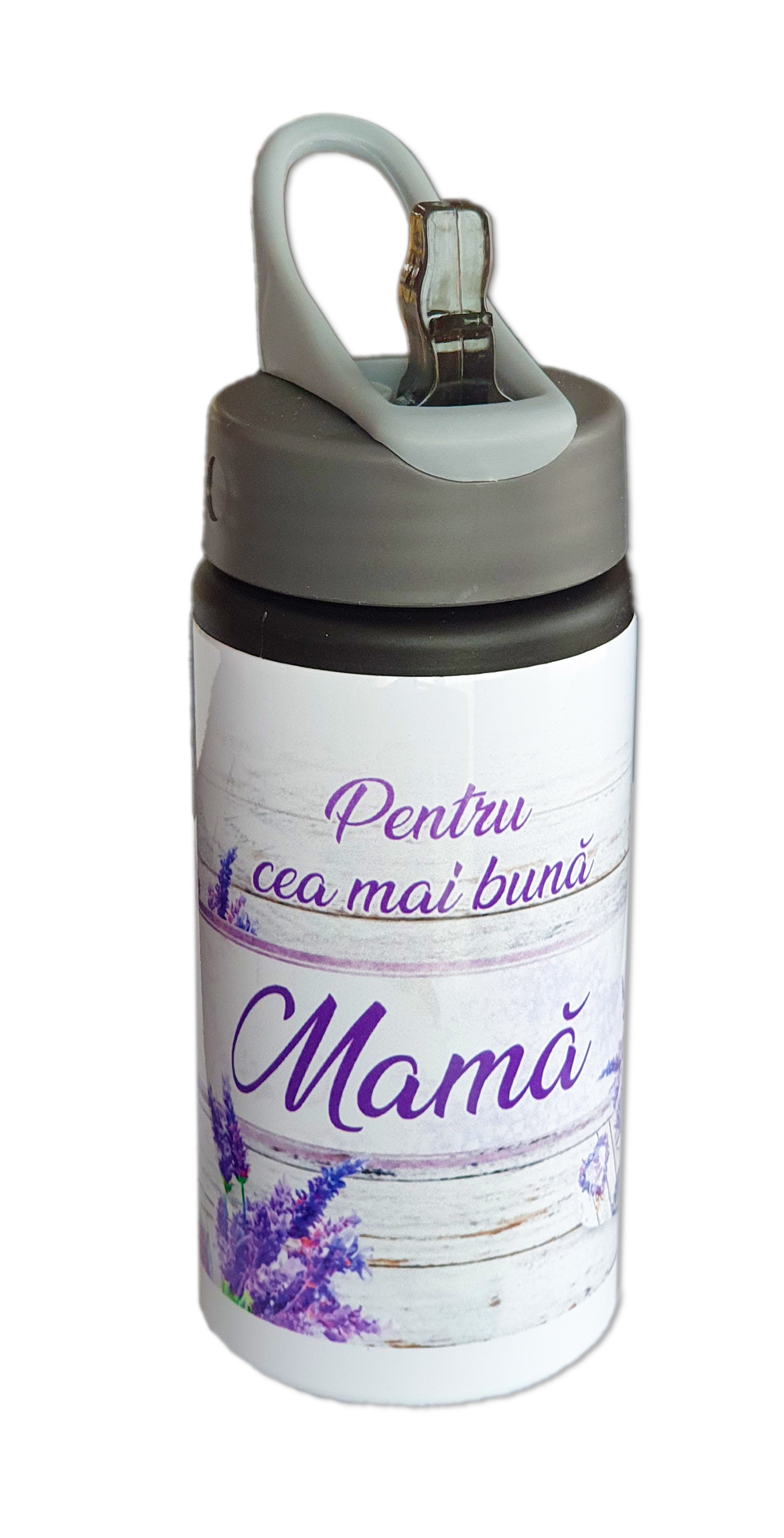 Bidon apa din aluminiu, personalizat - Pentru cea mai buna mama Bidon apa din aluminiu, personalizat - Pentru cea mai buna mama