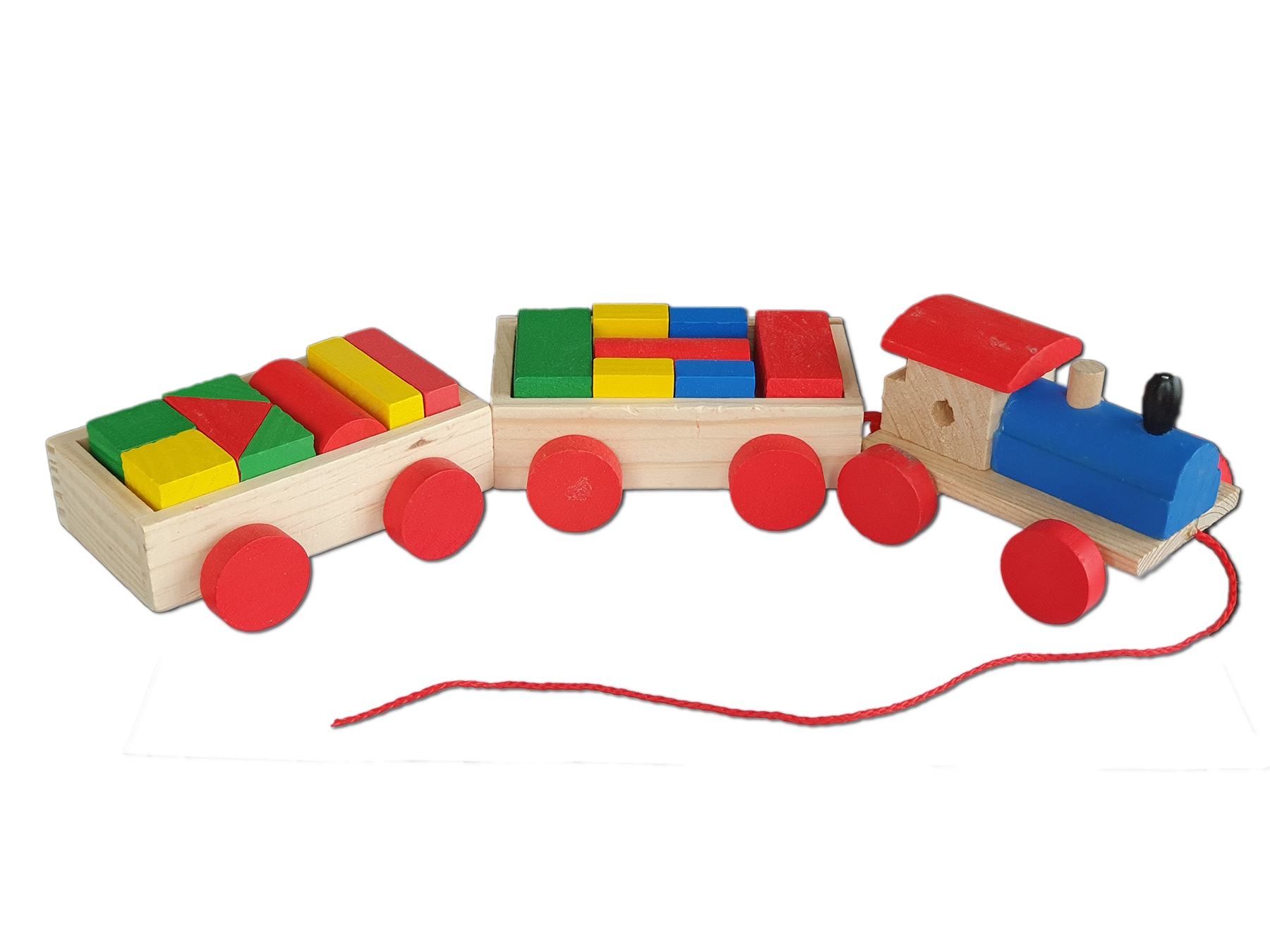 Jucarie din lemn - Tren cu forme geometrice Jucarie din lemn - Tren cu forme geometrice