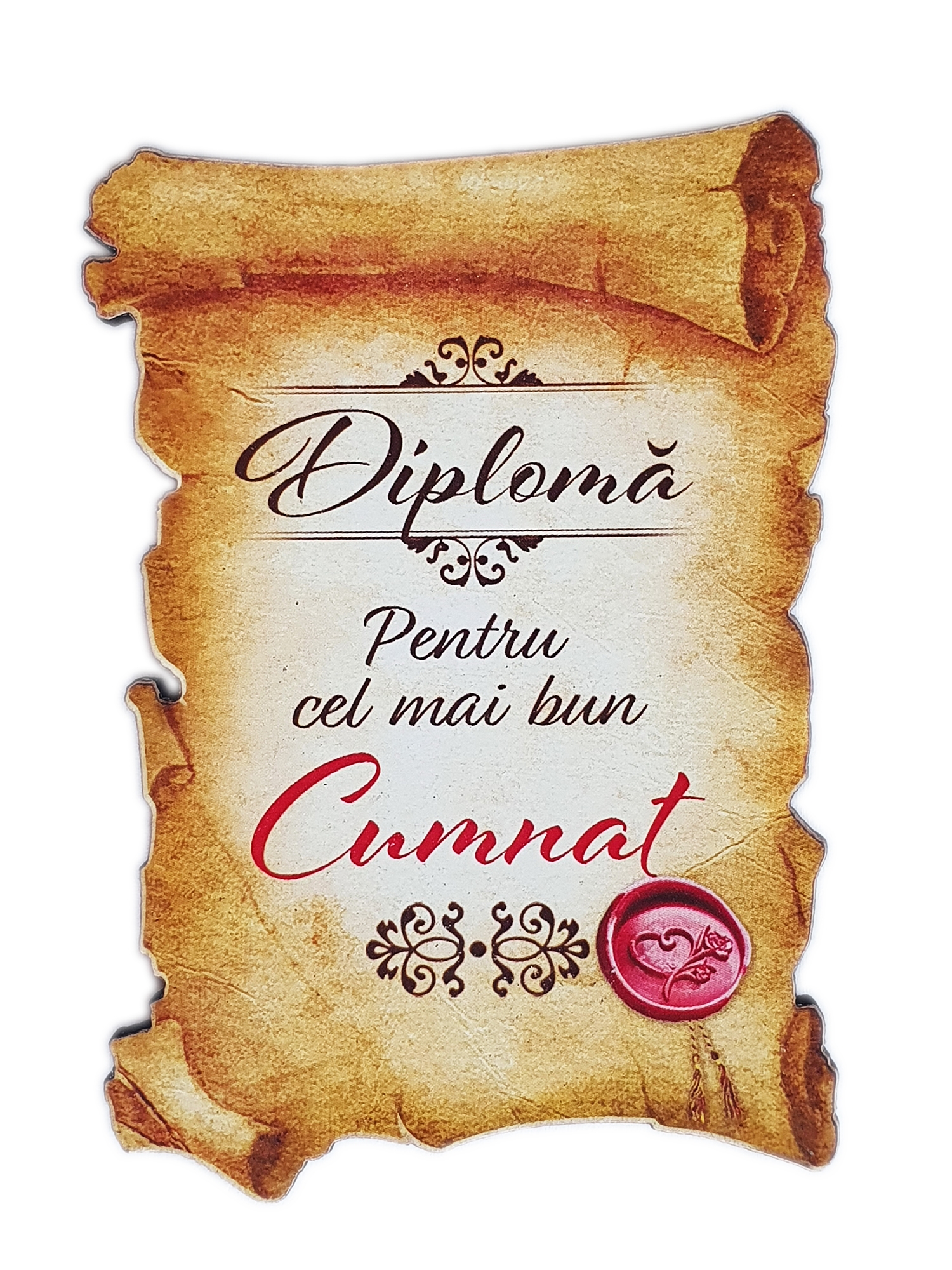 Magnet de frigider - Diploma pentru cel mai bun cumnat