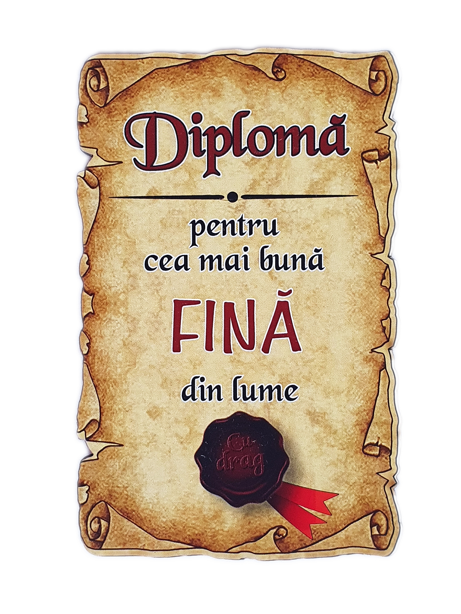 Magnet de frigider - Diploma pentru cea mai buna fina Magnet de frigider - Diploma pentru cea mai buna fina