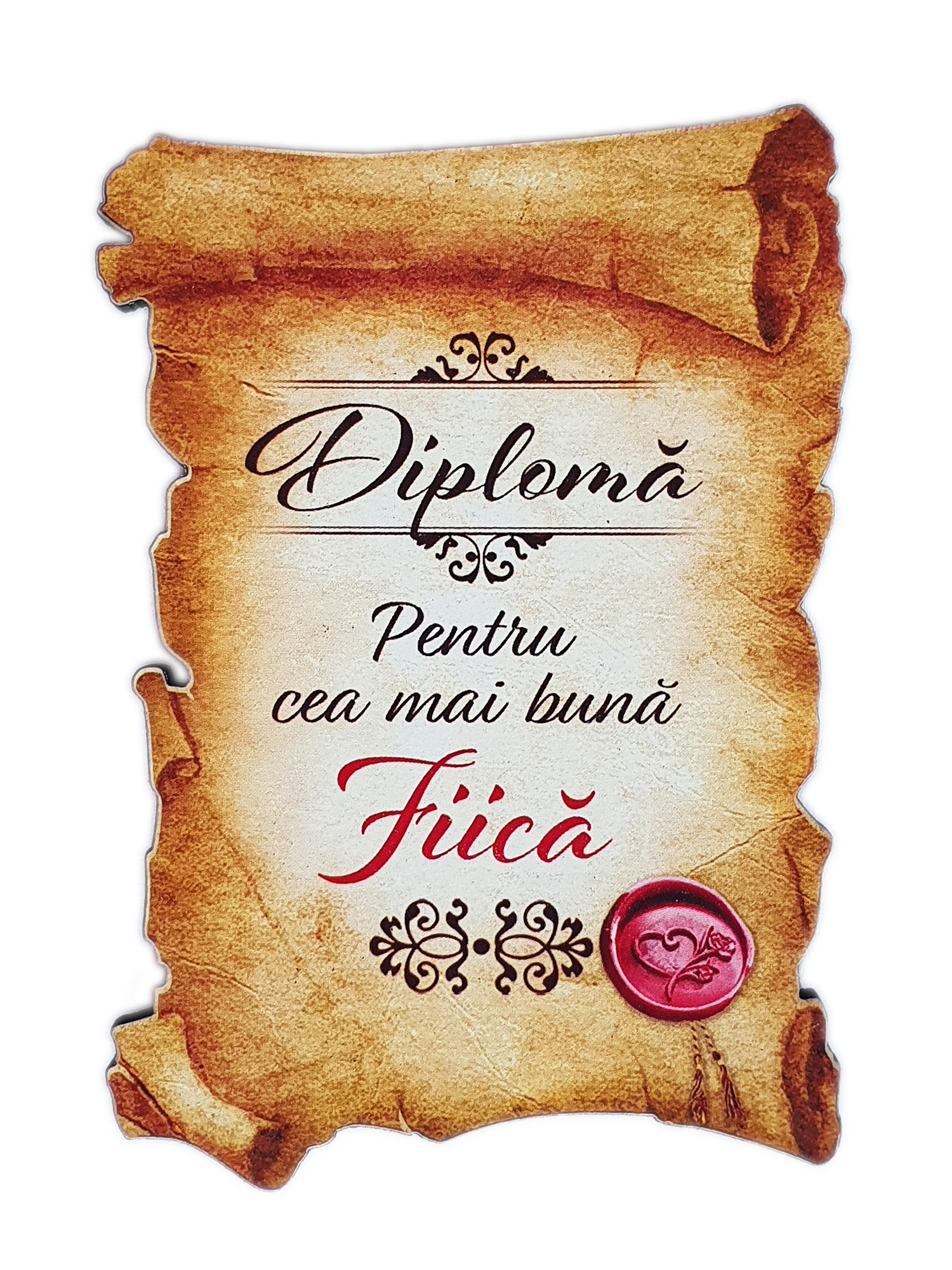 Magnet de frigider - Diploma pentru cea mai buna fiica Magnet de frigider - Diploma pentru cea mai buna fiica