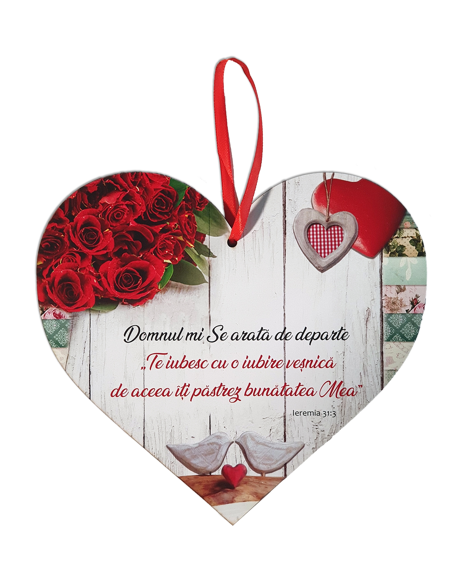 Tablita inima cu mesaj crestin - Domnul mi Se arata de departe Tablita inima cu mesaj crestin - Domnul mi Se arata de departe