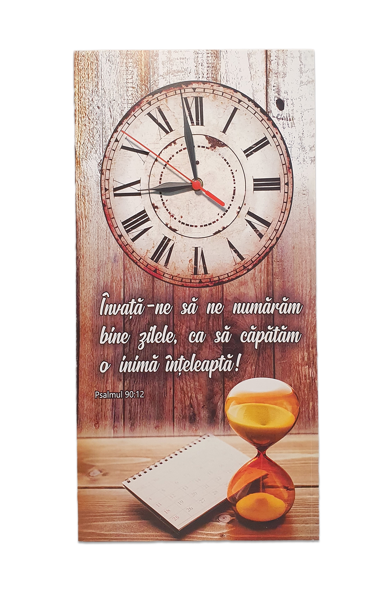 Ceas perete cu mesaj crestin - Invata-ne sa ne numaram bine zilele Ceas perete cu mesaj crestin - Invata-ne sa ne numaram bine zilele