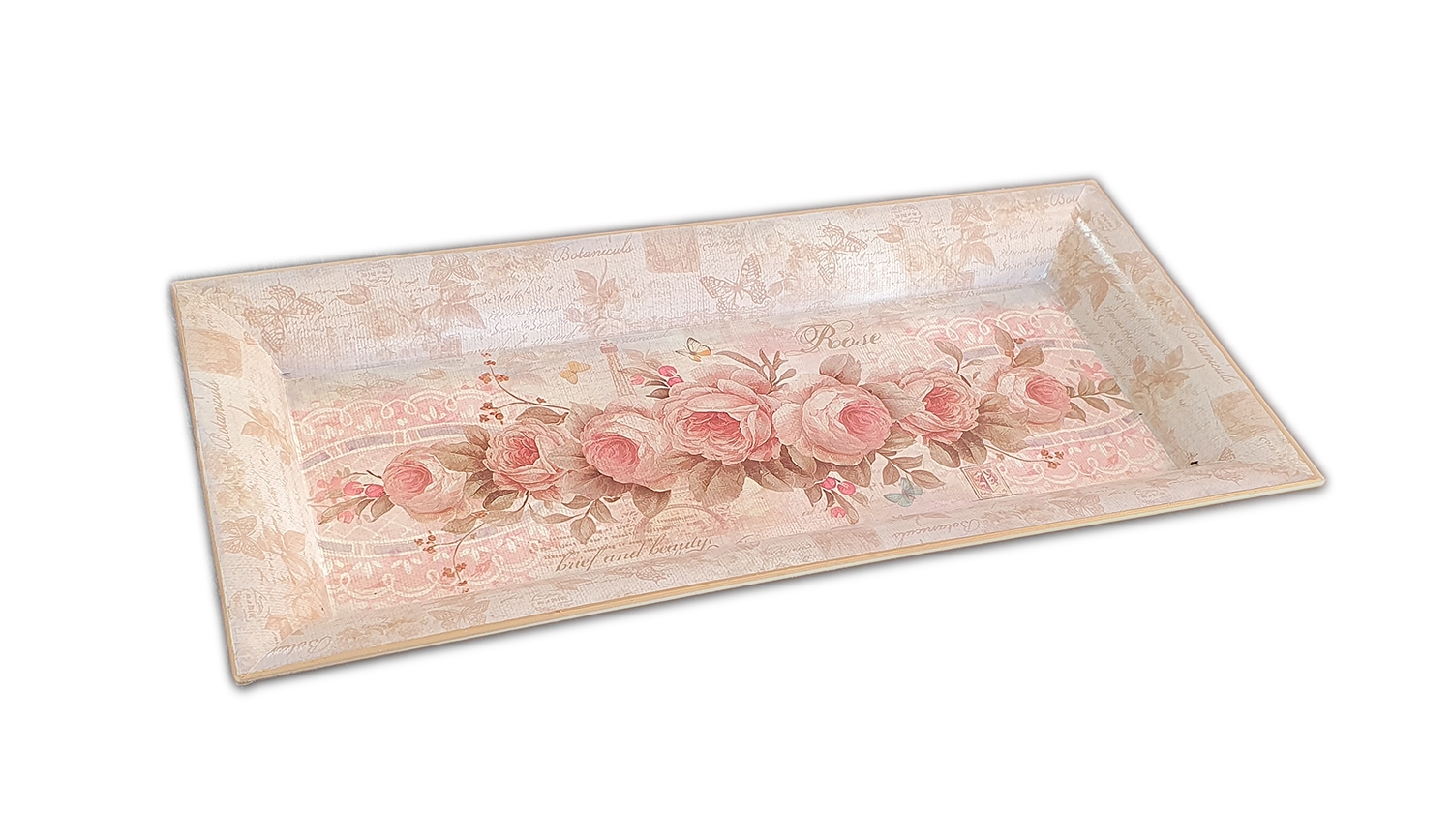 Platou decorativ dreptunghi - Trandafiri Platou decorativ dreptunghi - Trandafiri