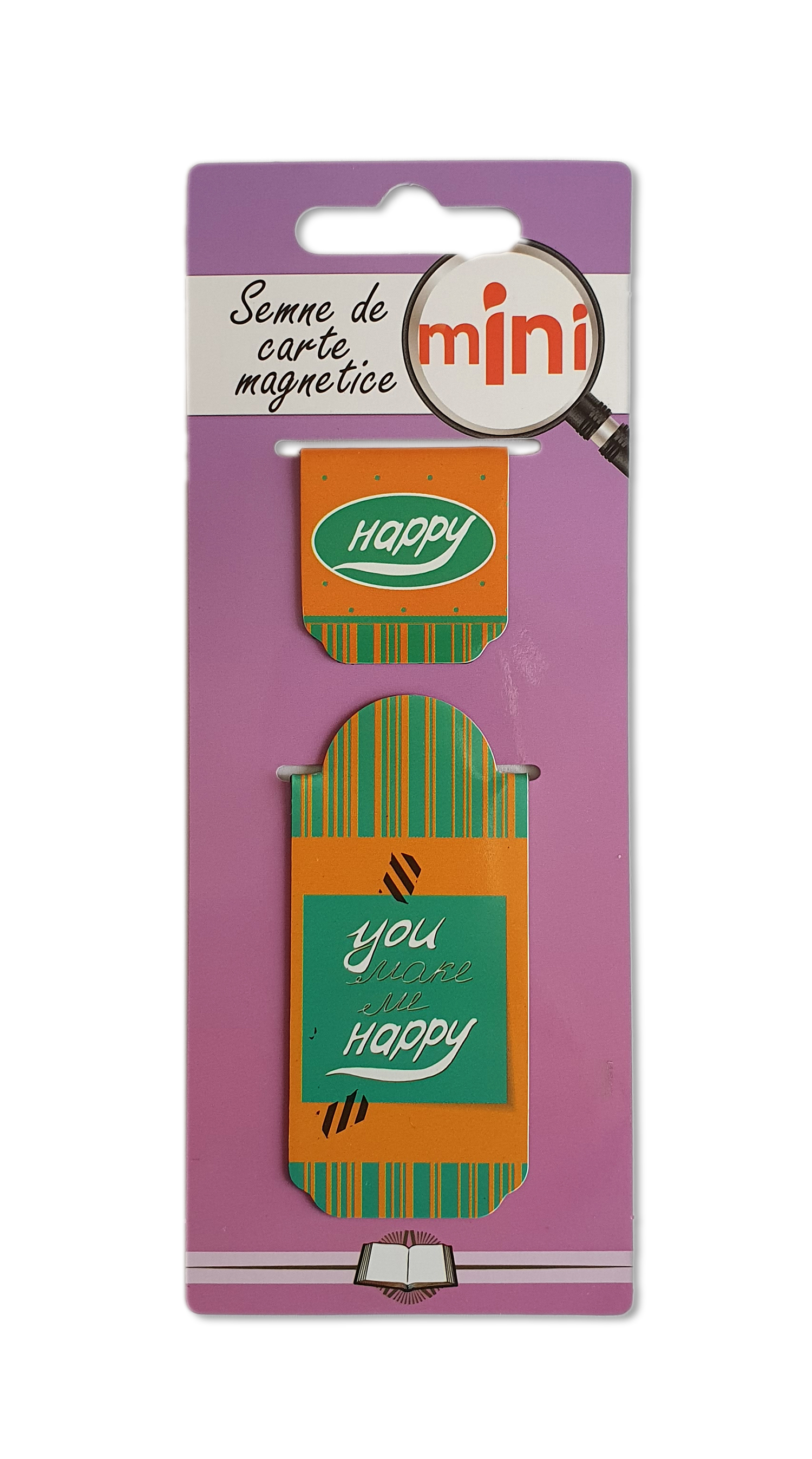 Semn de carte magnetic - You make me happy