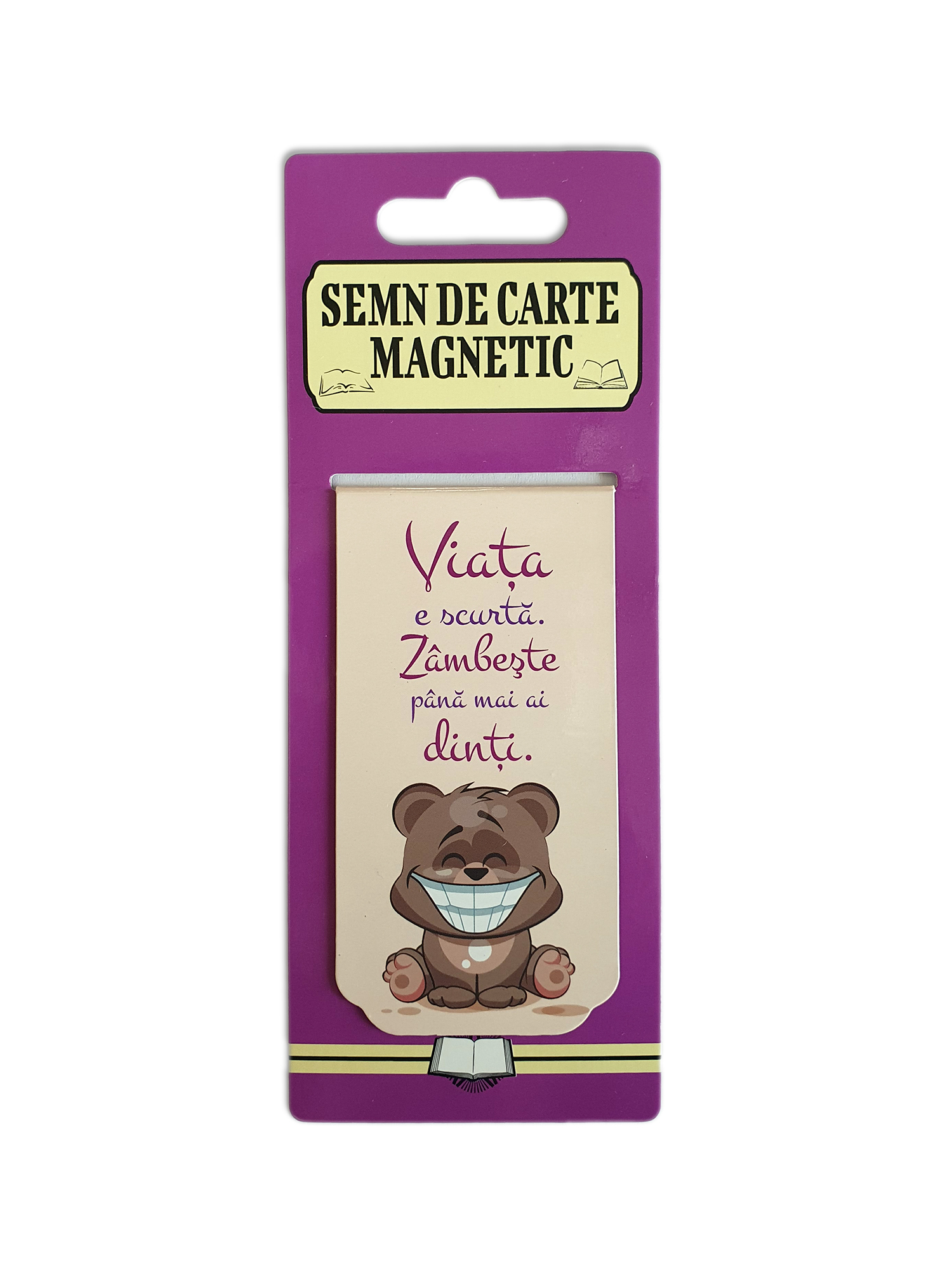 Semn de carte magnetic - Zâmbește până mai ai dinți Semn de carte magnetic - Zâmbește până mai ai dinți