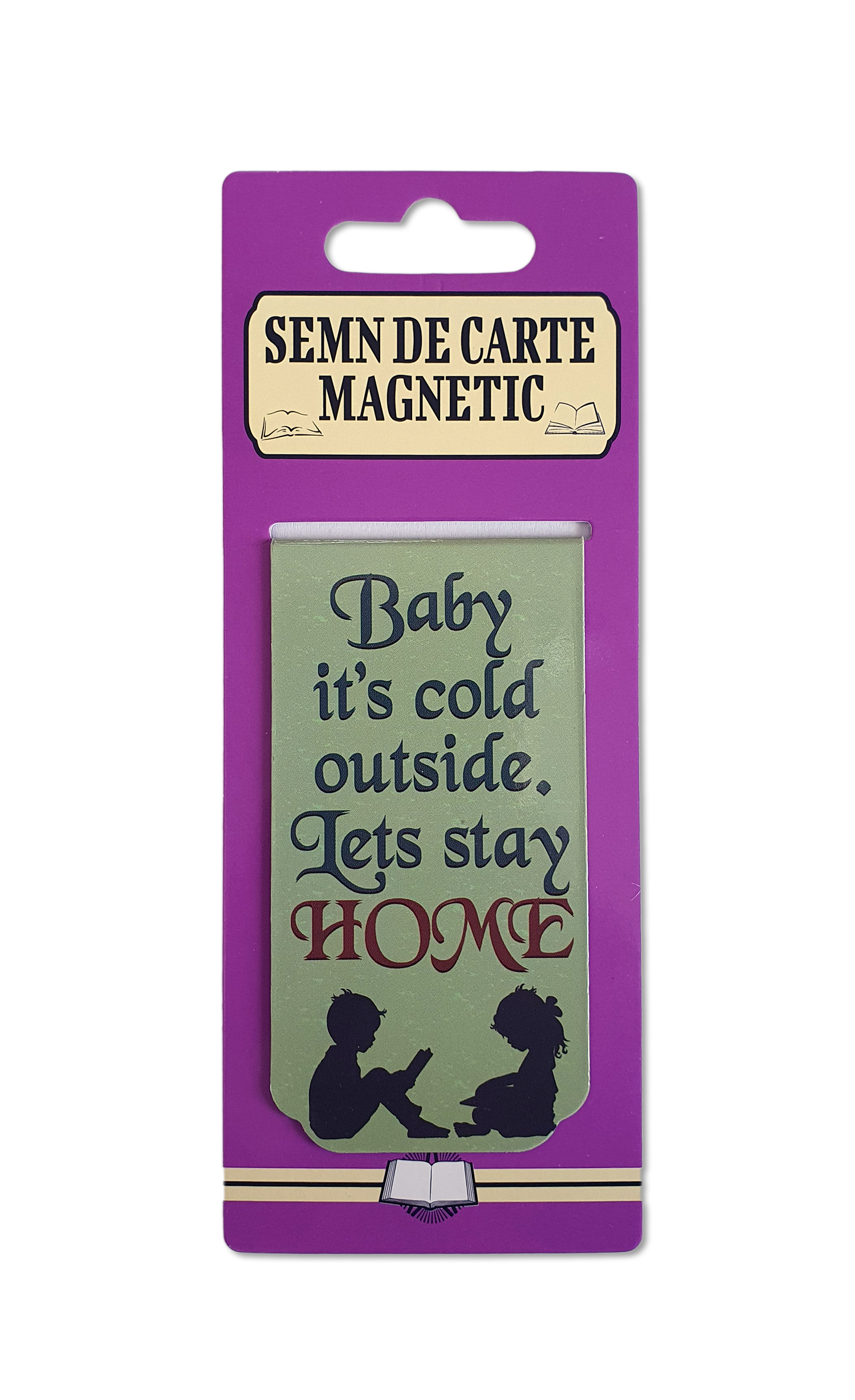 Semn de carte magnetic - Let`s stay home Semn de carte magnetic - Let`s stay home