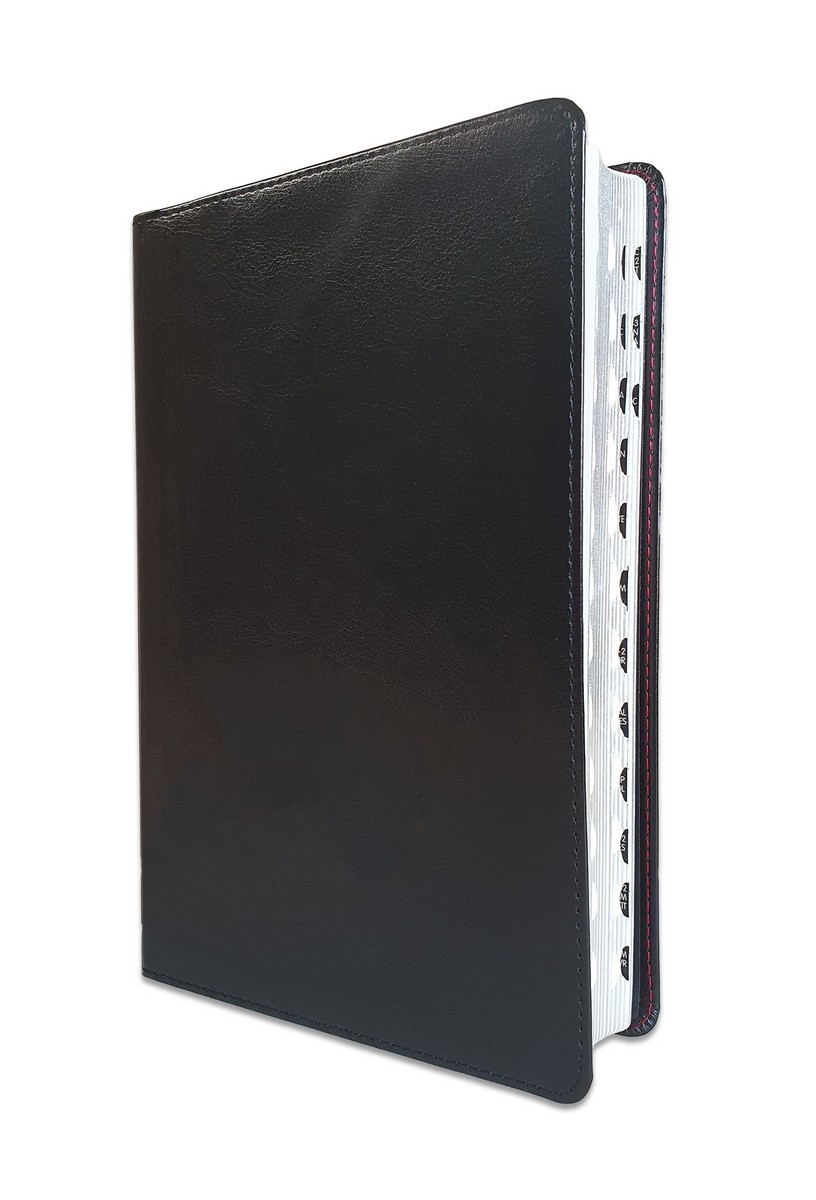 Biblia Noua Traducere (Biblia NTR), marime medie-mare, coperta imitatie piele, neagra, index, margini argintii