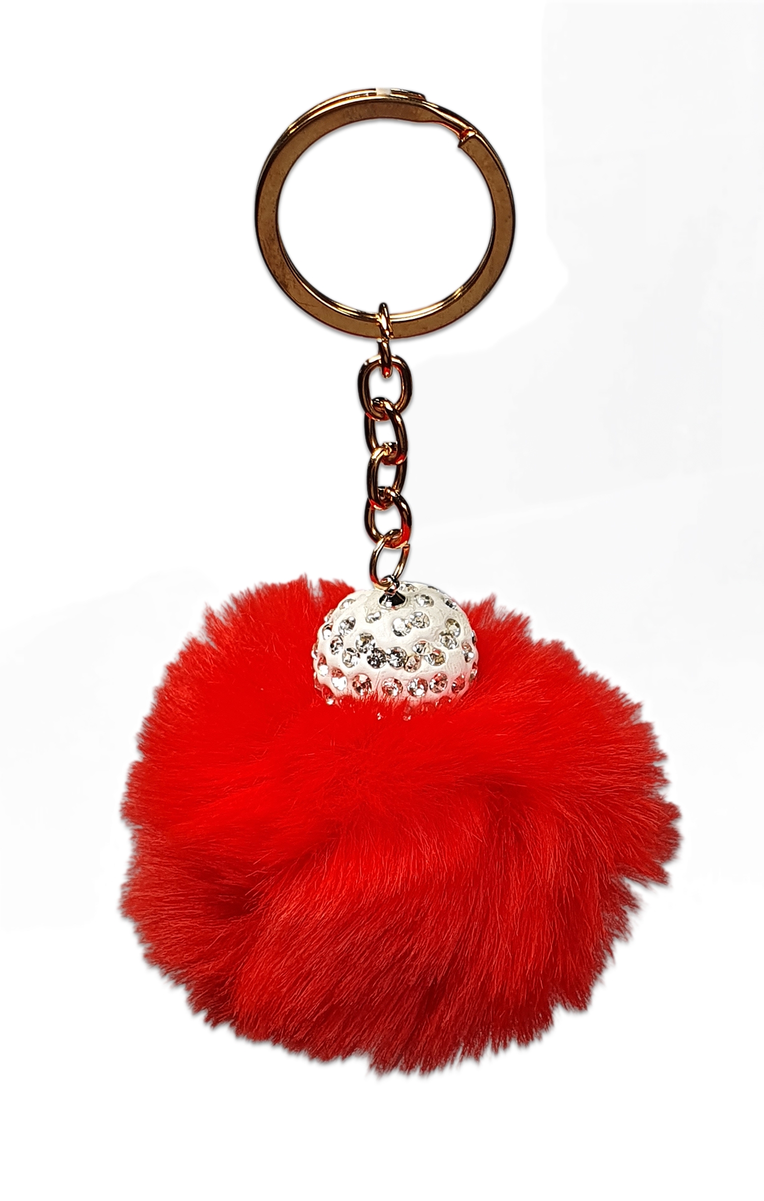 Breloc din Blana - Rosu( 7x7 cm ) Breloc din Blana - Rosu( 7x7 cm )