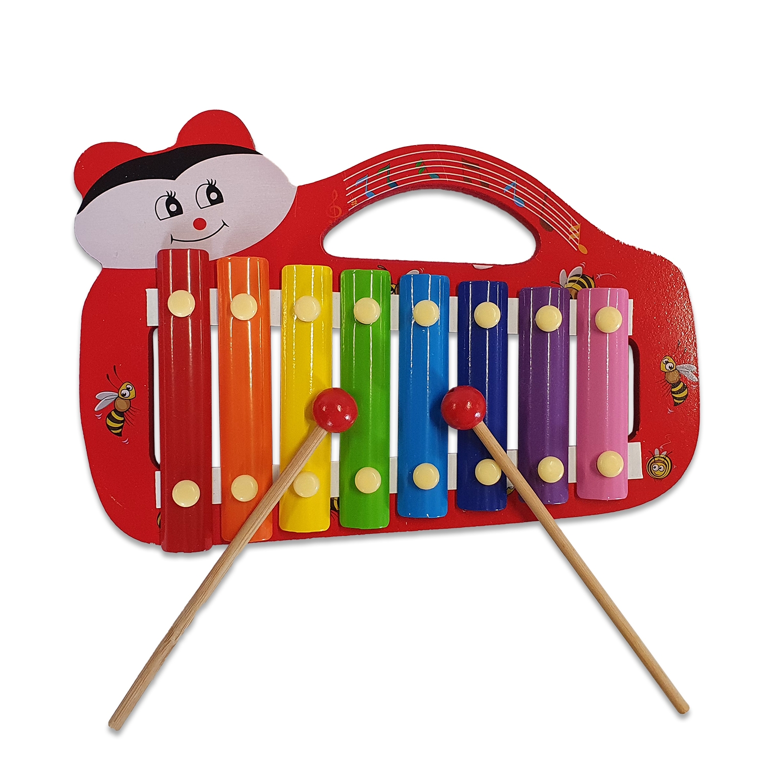 Xilofon din lemn - Albinuta rosie Xilofon din lemn - Albinuta rosie