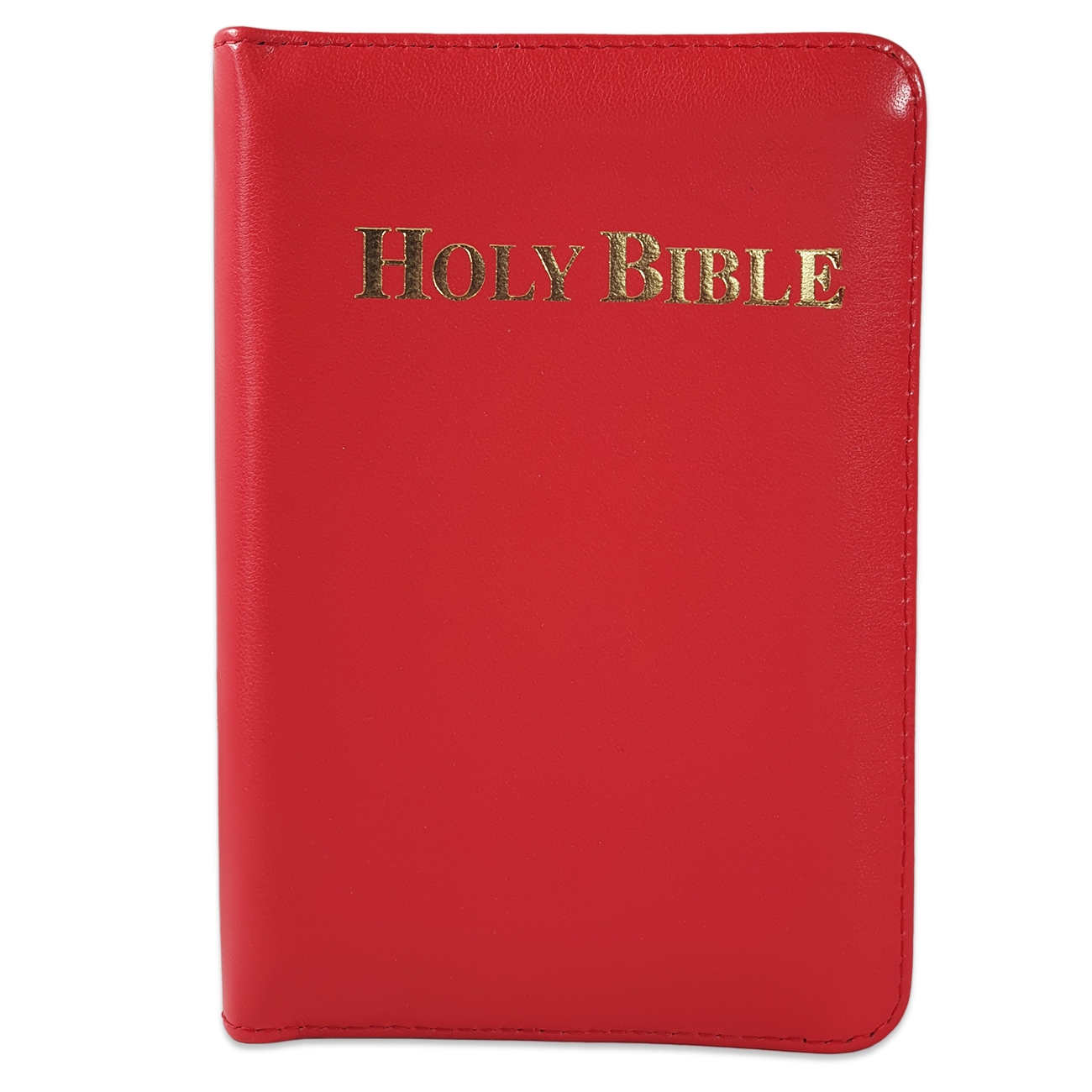 Biblia in lb. engleza, King James Version, mica, piele rosie, aurita, fermoar, cuv. lui Isus cu rosu Biblia in lb. engleza, King James Version, mica, piele rosie, aurita, fermoar, cuv. lui Isus cu rosu