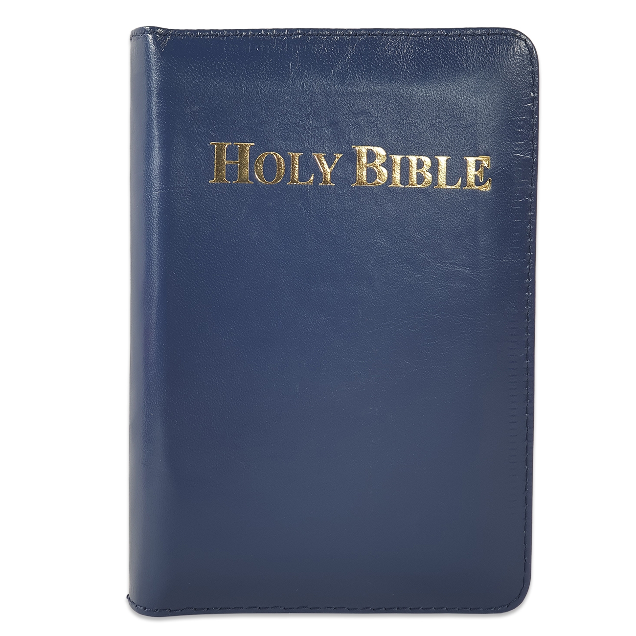 Biblia in lb. engleza, King James Version, mica, piele, bleumarin, aurita, fermoar, cuv. lui Isus cu rosu Biblia in lb. engleza, King James Version, mica, piele, bleumarin, aurita, fermoar, cuv. lui Isus cu rosu