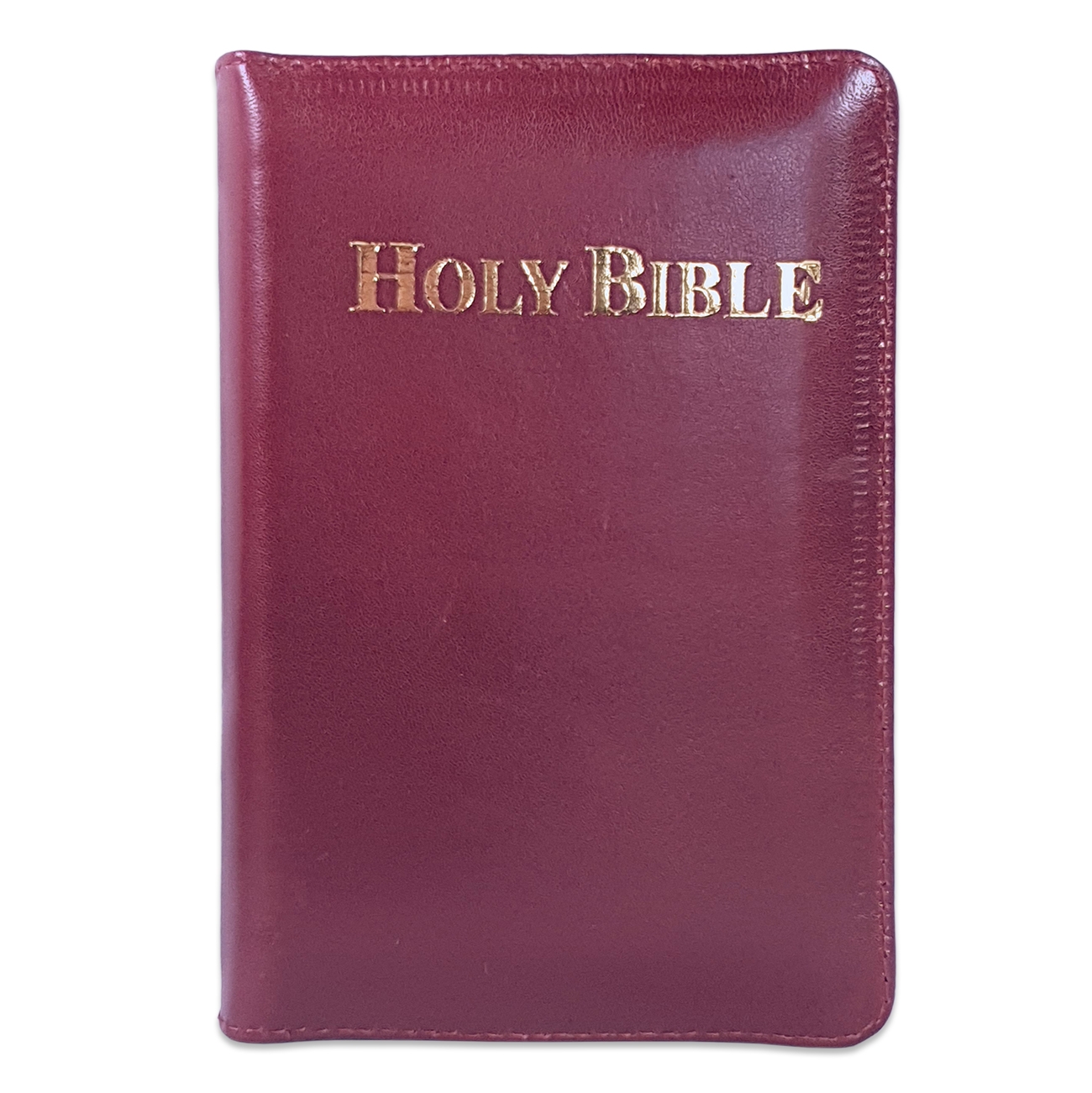 Biblia in lb. engleza, King James Version, mica, piele visinie, aurita, fermoar, cuv. lui Isus cu rosu Biblia in lb. engleza, King James Version, mica, piele visinie, aurita, fermoar, cuv. lui Isus cu rosu