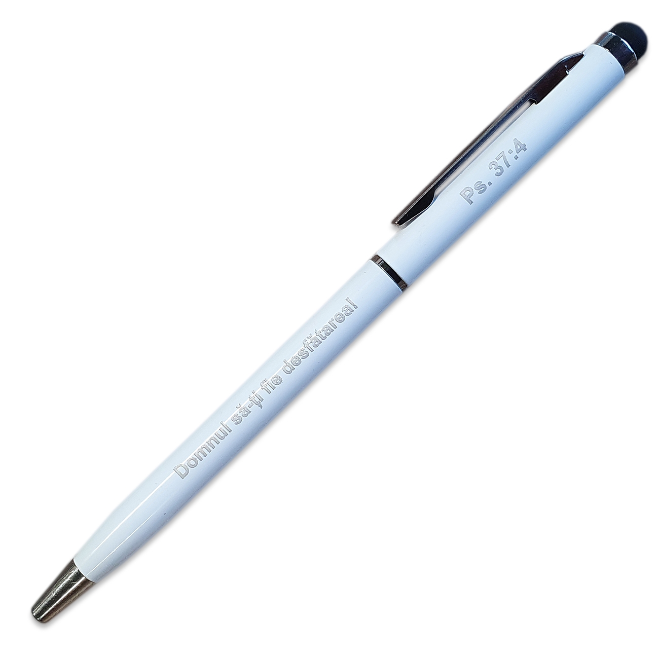 Pix touchscreen pentru telefon - Domnul să-ți fie desfătarea(alb) Pix touchscreen pentru telefon - Domnul să-ți fie desfătarea(alb)